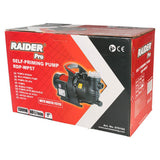 RAIDER Pompa auto - amorsare 1300W 1" 80L/min 48m filtru apa RDP - WP57 Cu un diametru al duzei de 1”, pompa atinge un debit de 80 litri pe minut cu o înălțime maximă de până la 48 de metri Es Raider - scule electrice si unelte profesionale - BricoMart