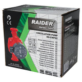 RAIDER Pompa circulatie 60W 1,1/2" 65L/min 8m 110°C RD - CWP82 Modelul de pompă de circulație RD - CWP82 este destinat utilizării în sistemele de încălzire pentru a asigura un flux cons Raider - scule electrice si unelte profesionale - BricoMart
