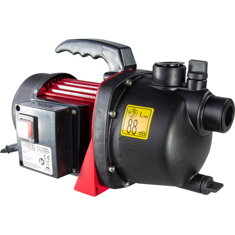 RAIDER Pompa cu autoamorsare 800W 1" 53L/min 40m RD - WP48 O pompă cu autoamorsare în care procesul de intrare și trecere a apei prin ejector creează un vid în partea de aspirație Raider - scule electrice si unelte profesionale - BricoMart
