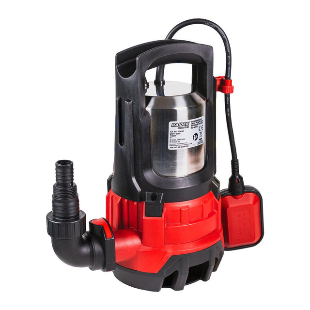 RAIDER Pompă submersibilă 1100W 1" 333L/min 9m INOX RD - WP62 Putere de 1100W pentru pomparea eficientă și rapidă a cantităților mari de apă Debit de 333 l/min (19.980 l/h): debitul Raider - scule electrice si unelte profesionale - BricoMart