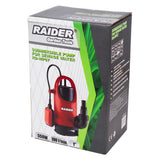 RAIDER Pompa submersibila 550W 1" 190L/min 7m 10m cablu RD - WP67 Design compact – ușor de transportat și instalat în locuri înguste și greu accesibile Putere de 550 W - asigură pomparea Raider - scule electrice si unelte profesionale - BricoMart