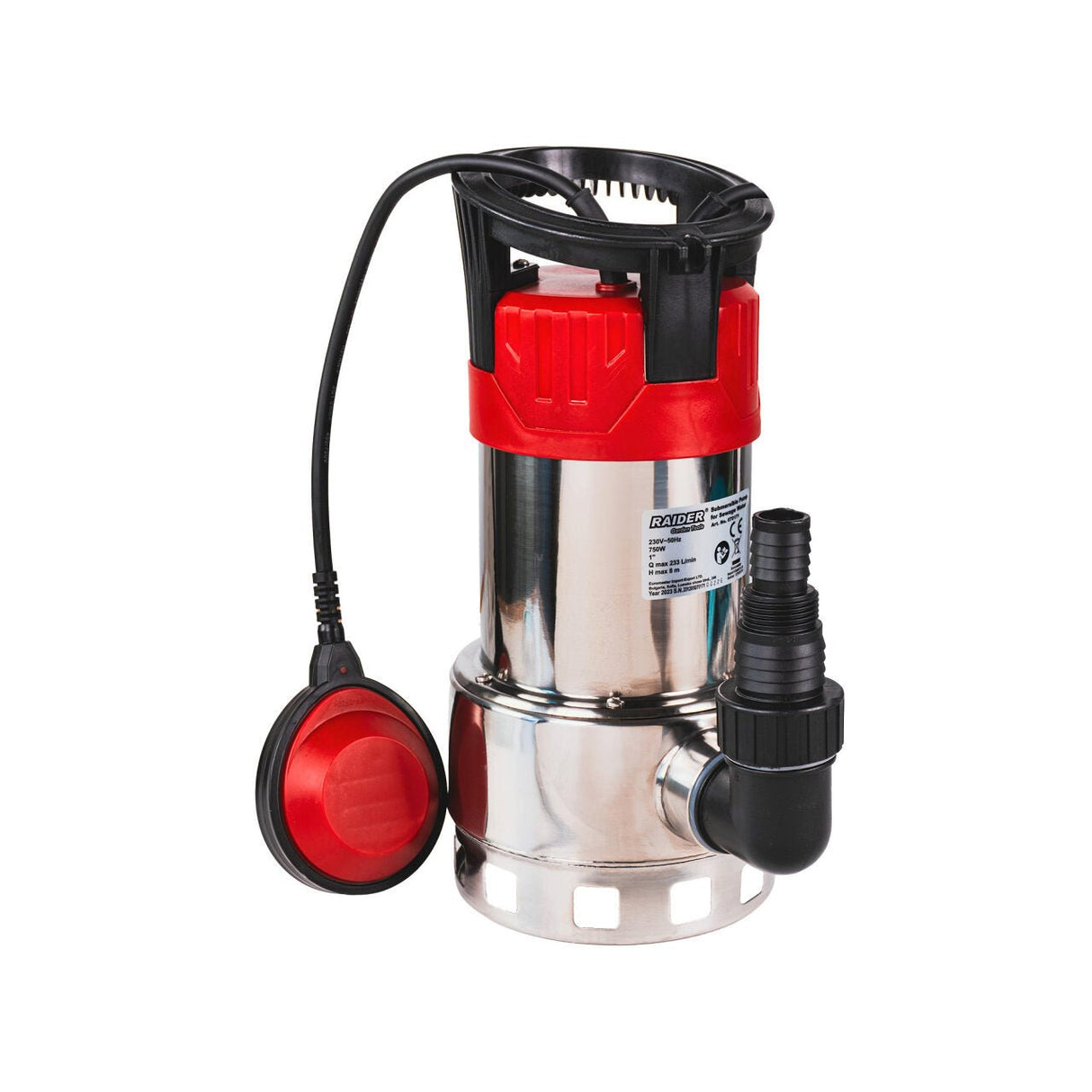 RAIDER Pompă submersibilă 750W 1" 233L/min 8m INOX RD - WP64 Design compact – ușor de transportat și instalat în locuri înguste și greu accesibile Putere de 750 W - asigură pomparea Raider - scule electrice si unelte profesionale - BricoMart