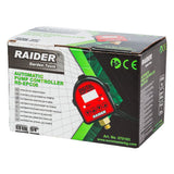 RAIDER Presostat electronic 1.5kW 1/4" 80°C Digital RD - EPC06 Control digital precis – asigura pornirea si oprirea corecta a pompei, prevenind ciclurile nedorite de on/off Protectie Raider - scule electrice si unelte profesionale - BricoMart