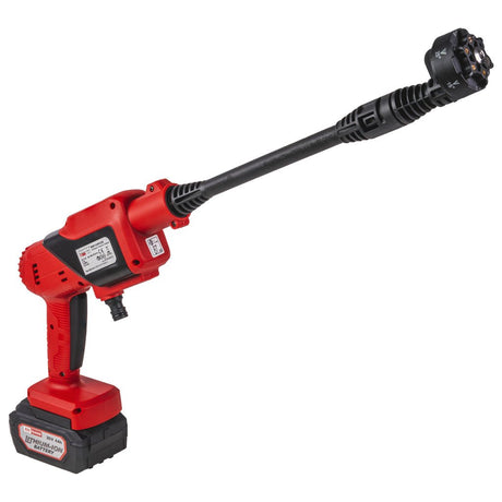 RAIDER R20 Aparat spalat cu presiune 2,5MPa 4Ah 6in1 RDP - CHPC20 Set Duză multifuncțională 6 în 1, permițând comutarea ușoară între diferite moduri de pulverizare, făcând jetul de apă potri Raider - scule electrice si unelte profesionale - BricoMart