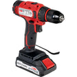 RAIDER R20 Bormasina 10mm 50Nm 2Ah valiza RDP - PCDI20 18 + 1 trepte Schimbare rapidă și ușoară a direcției de rotație Comutator de viteze Mandrina rapida Design ergonomic Ilu Raider - scule electrice si unelte profesionale - BricoMart