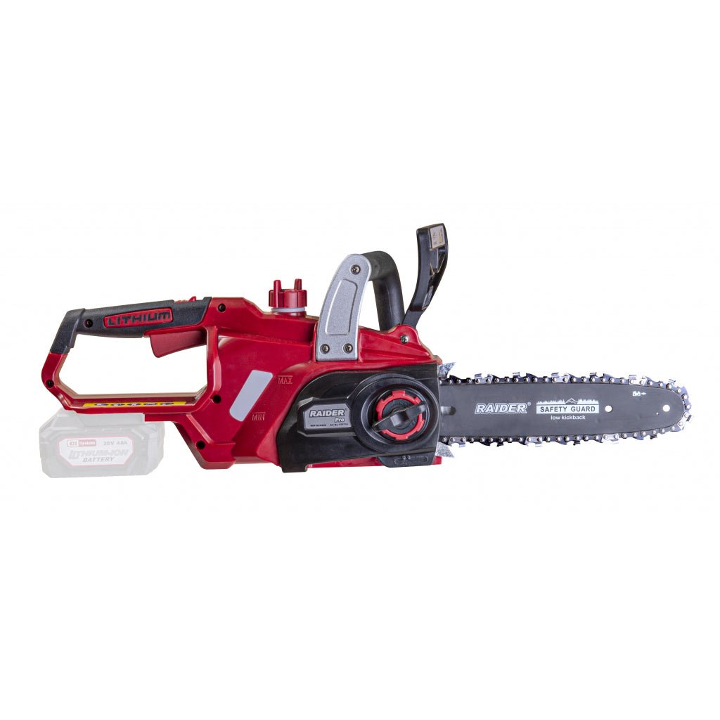 RAIDER R20 Fierastrau electric cu lant 250mm (10") RDP - SCS20 Raider Pro R20 System Usor si confortabil Intinzator ce nu are nevoie de scule suplimentare Frana de siguranta la lant Raider - scule electrice si unelte profesionale - BricoMart