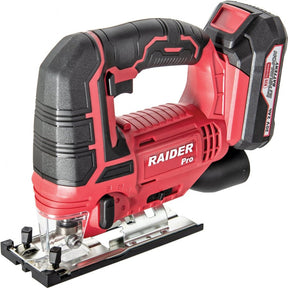 RAIDER R20 Fierastrau pendular 20V 80mm 1 x 2Ah RDP - SJS20 Set Sistem rapid de prindere a lamei Ghidaj paralel Adaptor colector praf Functie pendulare cu 4 trepte Raider - scule electrice si unelte profesionale - BricoMart