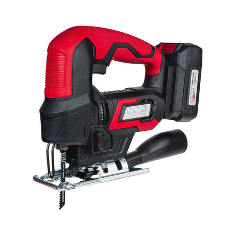 RAIDER R20 Fierastrau pendular prindere rapida 80mm 2Ah RDP - KJS20 RDP - KJS20 este echipat cu un motor puternic capabil să taie până la 80 mm în lemn și 10 mm în metal, fiind astfel potriv Raider - scule electrice si unelte profesionale - BricoMart