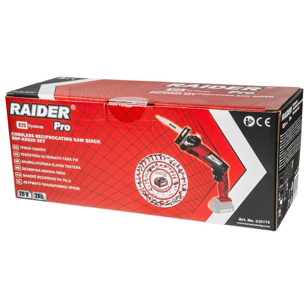 RAIDER R20 Fierastrau sabie prindere rapida Solo RDP - KRS20 Datorită sistemului Quick, schimbarea lamelor este rapidă și ușoară, fără a fi necesare unelte suplimentare. Acest lucru Raider - scule electrice si unelte profesionale - BricoMart