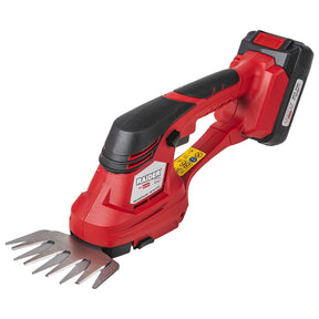 RAIDER R20 Foarfeca gazon si trimmer gard viu 2in1 2Ah RDP - KGSHT20 Sistem ușor de schimbare a lamei care nu necesită utilizarea de unelte suplimentare Lama special conceputa pentru tunder Raider - scule electrice si unelte profesionale - BricoMart
