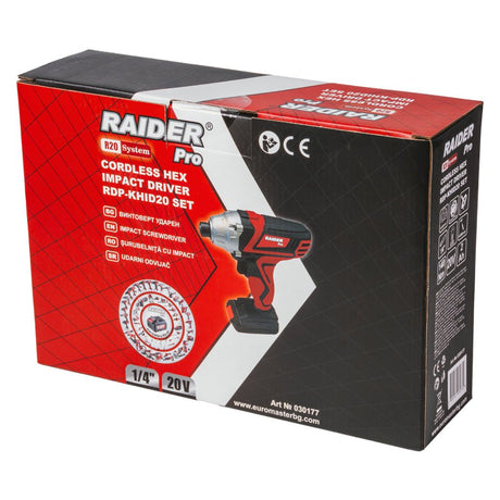 RAIDER R20 Masina insurubat cu impact HEX1/4" 140Nm 2Ah RDP - KHID20 Raider - scule electrice si unelte profesionale - BricoMart