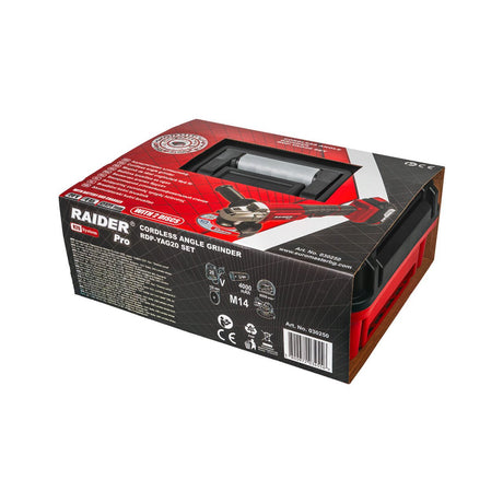 RAIDER R20 Polizor unghiular Ø125mm 4Ah 2 discuri cutie RDP - YAG20 Raider - scule electrice si unelte profesionale - BricoMart