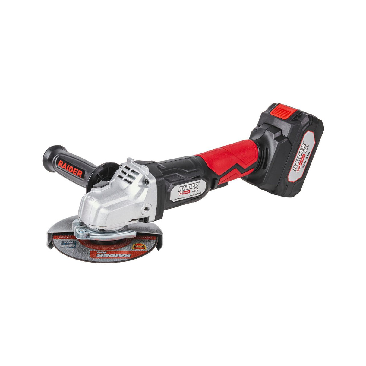 RAIDER R20 Polizor unghiular Ø125mm 4Ah RDP - KBAG20 Design compact și ușor – Polizorul unghiular R20 Ø125mm este extrem de convenabil de utilizat chiar și în locuri greu ac Raider - scule electrice si unelte profesionale - BricoMart