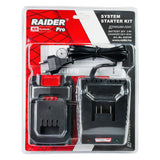 RAIDER R20 Set incarcator si acumulator 1h RDP - R20 Timp de incarcare - 3 - 5 h Control cu microprocesor Cuplare rezistenta prin glisare Raider - scule electrice si unelte profesionale - BricoMart