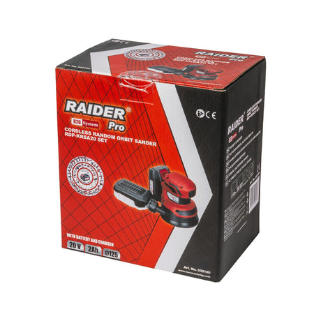 RAIDER R20 Slefuitor orbital Ø125mm vit. var. Ø125mm 2Ah RDP - KRSA20 Cu un design ergonomic și o greutate potrivită pentru lucru pe termen lung, fără oboseală, RDP - KRSA20 este confortabil ș Raider - scule electrice si unelte profesionale - BricoMart