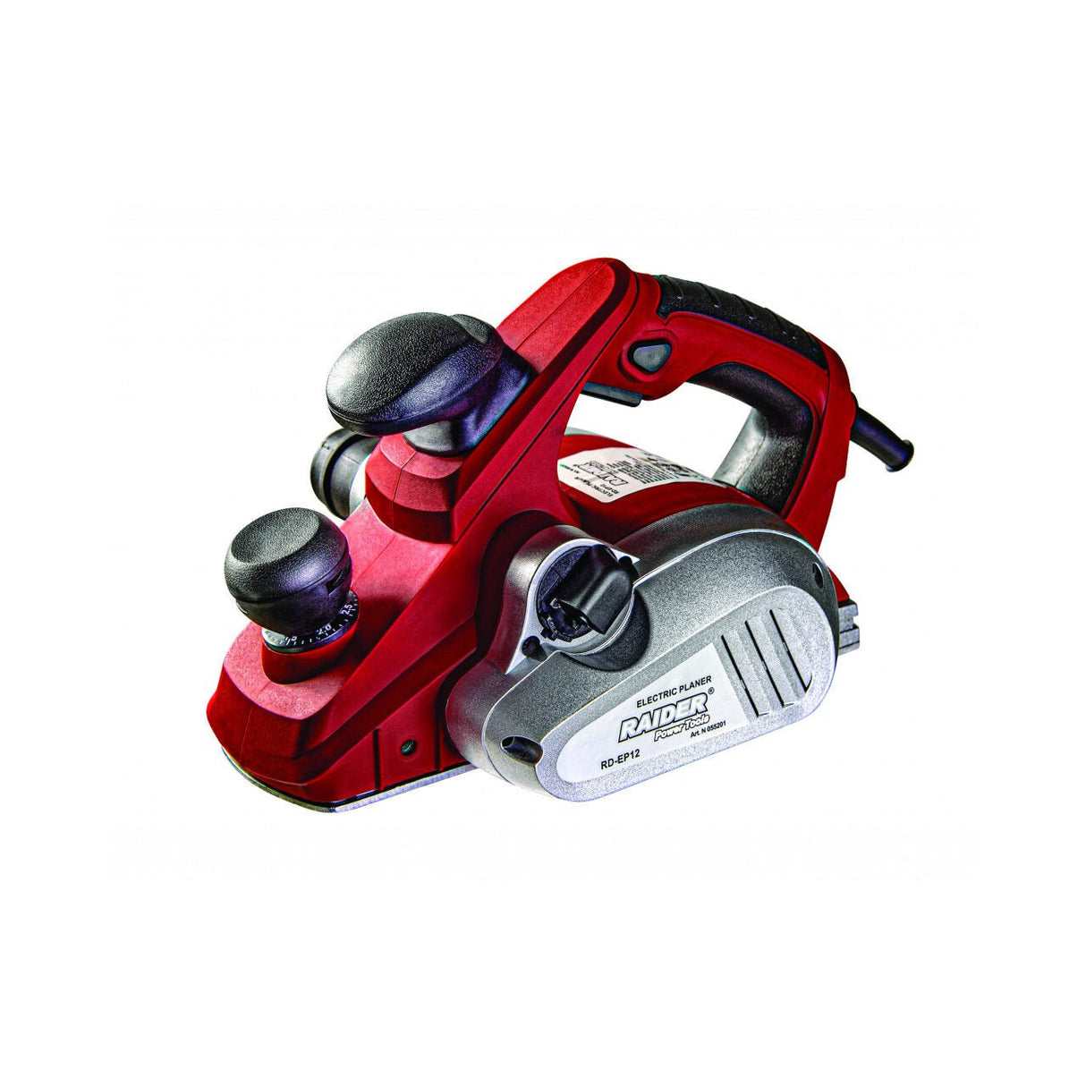 RAIDER Rindea electrica 850W 82х3mm RD - EP12 Captarea prafului Maner cu forma ergonomica Ghid paralel de taiere Ajustarea adancimii de rindeluire Raider - scule electrice si unelte profesionale - BricoMart
