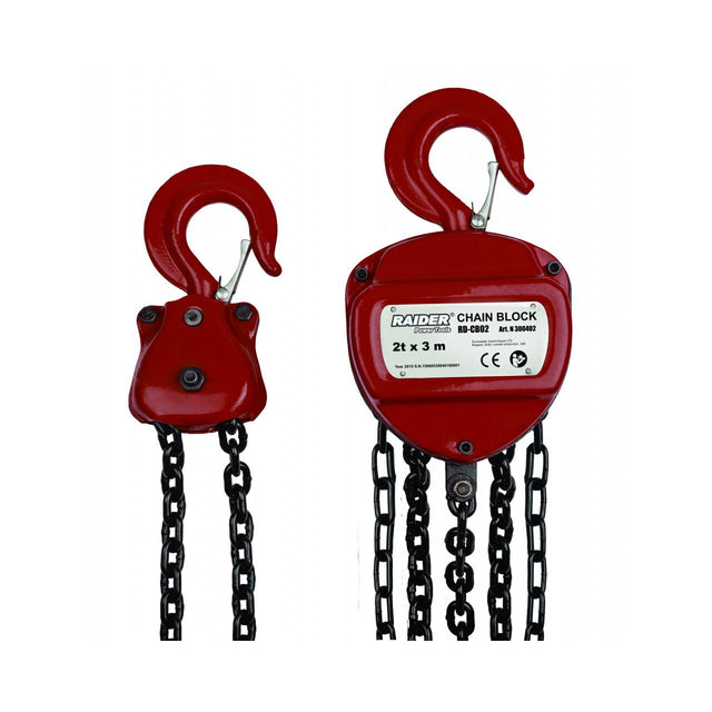 RAIDER Scripete manual 2tх3m RD Constructie solida din otel Lant cu zale sudate Raider - scule electrice si unelte profesionale - BricoMart