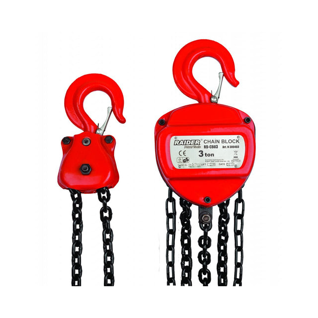 RAIDER Scripete manual 3tх3m RD Constructie solida din otel Lant cu zale sudate Raider - scule electrice si unelte profesionale - BricoMart