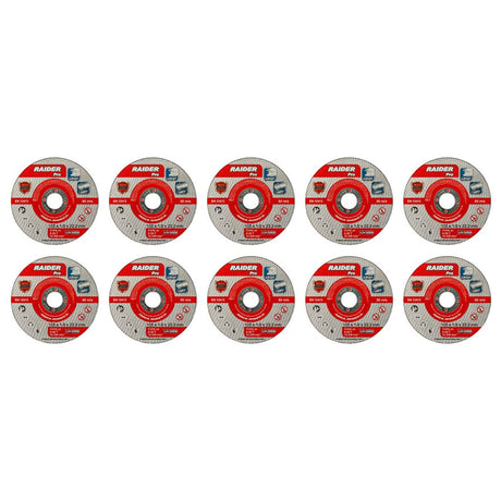 RAIDER Set 10 discuri taiat metal 125х1mm A60T Inox RDP Material: INOX - dezvoltat special pentru tăierea oțelului inoxidabil, fără riscul de coroziune și decolorare a material Raider - scule electrice si unelte profesionale - BricoMart