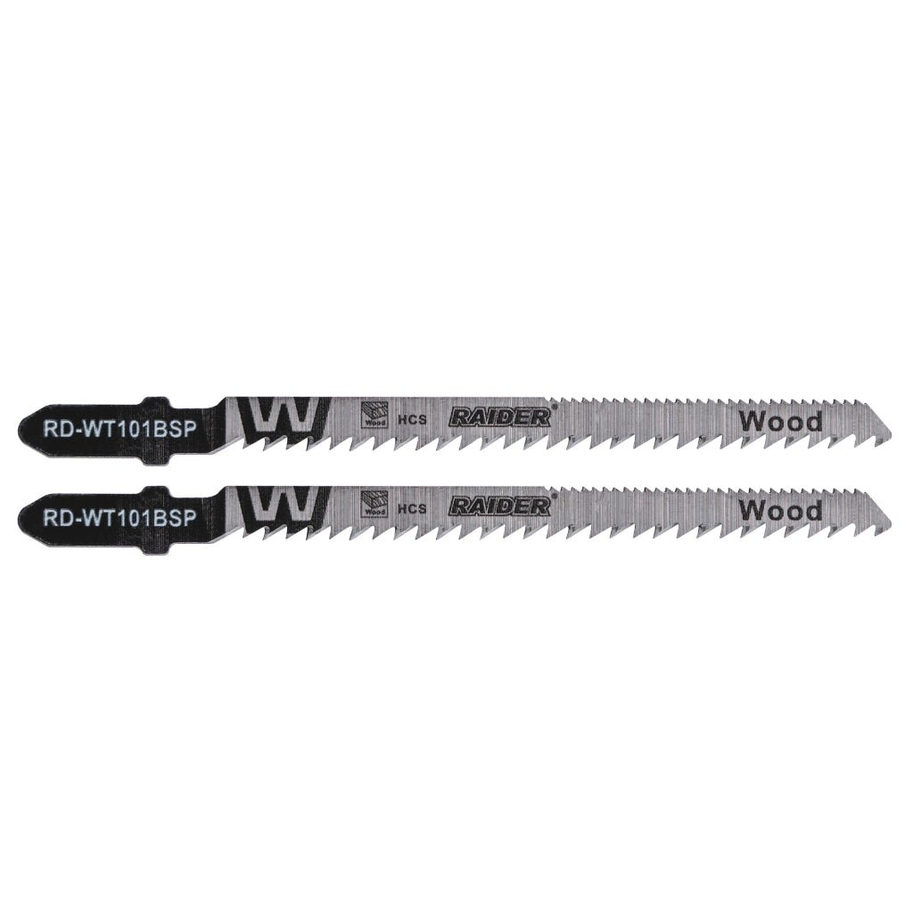 RAIDER Set 2 lame fierastrau pend. lemn 100mm 10 - 21TPI RD - WT101BSP Cuțitul este fabricat din oțel carbon de înaltă calitate (HCS - High Carbon Steel), care asigură o durabilitate mare și Raider - scule electrice si unelte profesionale - BricoMart