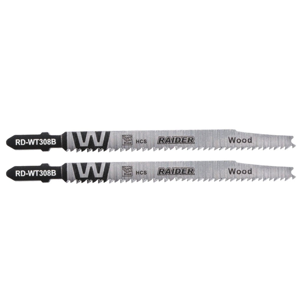 RAIDER Set 2 lame fierastrau pend. lemn 116mm 12TPI RD-WT308B Lungime lamă: 116 mm - perfectă pentru tăieturi precise și exacte în lemn mai fin și subțire, precum și pentru lucrări d Raider - scule electrice si unelte profesionale - BricoMart