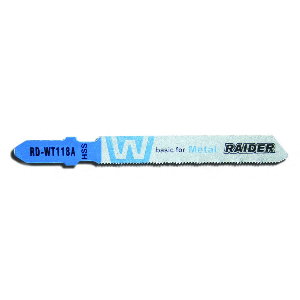 RAIDER Set 2 lame fierastrau pendular metal T 76(50)1.2mm RD-MT118A Fabricat din otel rapid Potrivit pentru taierea foilor subtiri de metal Raider - scule electrice si unelte profesionale - BricoMart