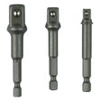 RAIDER Set 3 adaptori patrati 1/4 HEX la 3/8 si 1/2 Raider Set de adaptoare pentru surubelnite cu prindere patrata de 1/4", 3/8", 1/2" Blocare cu bila Raider - scule electrice si unelte profesionale - BricoMart