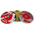 RAIDER Set 5 discuri taiat metal 230х2mm A60T Inox RDP Material: INOX - dezvoltat special pentru tăierea oțelului inoxidabil, fără riscul de coroziune și decolorare a material Raider - scule electrice si unelte profesionale - BricoMart