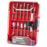 RAIDER Set 96 accesorii pentru mini polizor drept in cutie Acest set universal de 96 accesorii pentru polizor este conceput pentru a oferi funcționalitate maximă și confort în tim Raider - scule electrice si unelte profesionale - BricoMart