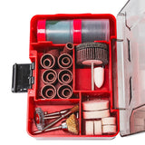 RAIDER Set 96 accesorii pentru mini polizor drept in cutie Acest set universal de 96 accesorii pentru polizor este conceput pentru a oferi funcționalitate maximă și confort în tim Raider - scule electrice si unelte profesionale - BricoMart