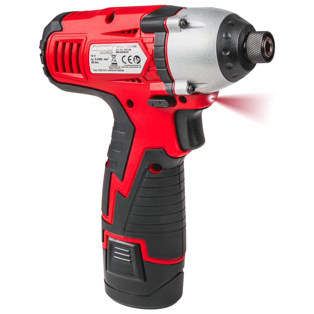RAIDER Set bormasina + surubelnita cu impact 12V 2x1.5Ah RD - CDIDL01 Mandrina rapida Schimbator de sens 2 trepte de viteza Design ergonomic Functie de impact Raider - scule electrice si unelte profesionale - BricoMart
