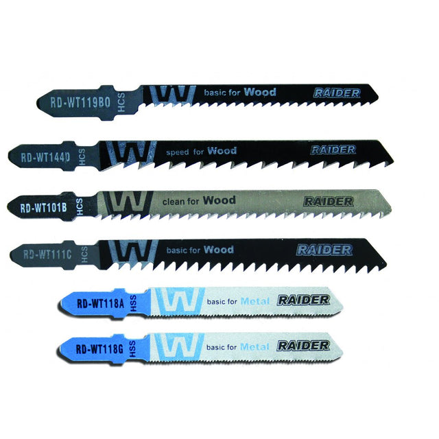 RAIDER Set lame fierastrau pendular lemn si metal T" 10pcs Potrivit pentru lemn, metal sau plastic Raider - scule electrice si unelte profesionale - BricoMart