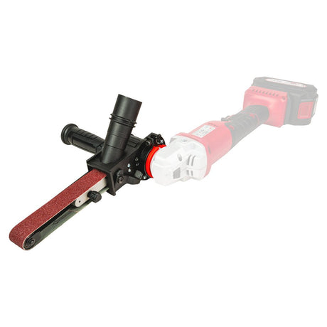 RAIDER Sistem cu banda smirghel pentru polizor unghiular Transformare instant din polizor unghiular in masina de slefuit cu banda, oferind flexibilitate mai mare in procesul de Raider - scule electrice si unelte profesionale - BricoMart