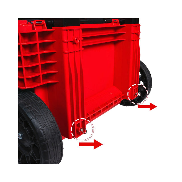 RAIDER Sistem depozitare modular 556x1120x424mm roti IP65 RDP - MSS7 RDP - MSS7 este un sistem de depozitare mobilă pentru unelte, care îmbină durabilitatea cu protecția împotriva apei și pra Raider - scule electrice si unelte profesionale - BricoMart