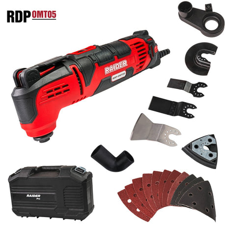 RAIDER Unealta multifunctionala 310W 3° prindere rapida RDP - OMT05 Unghi de oscilație de 3° – optim pentru tăieri eficiente și precise, reduce vibrațiile și asigură o funcționare mai lină Raider - scule electrice si unelte profesionale - BricoMart
