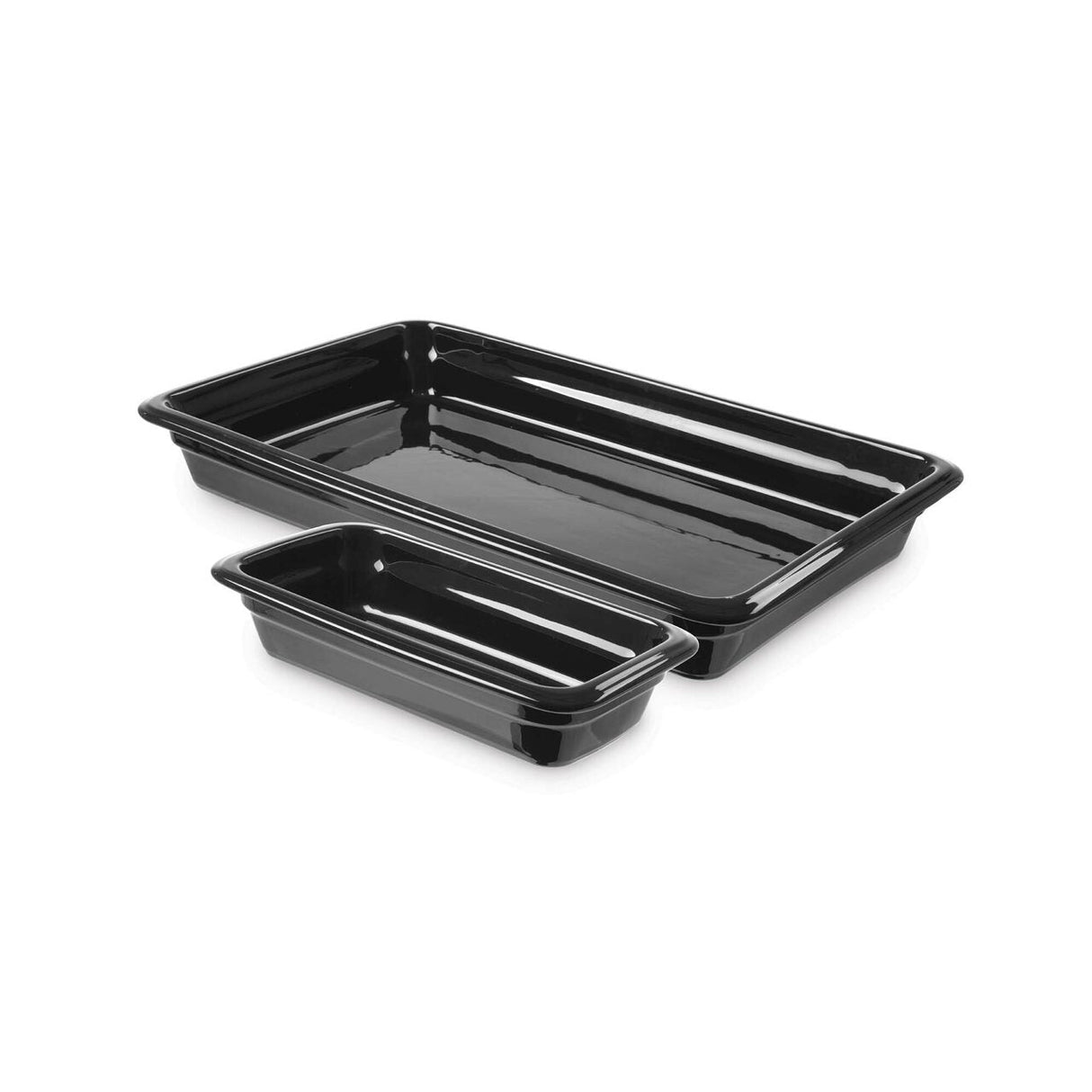 Recipient din porțelan GN 1/2, negru, 330x260x(h)65mm Fine Dine