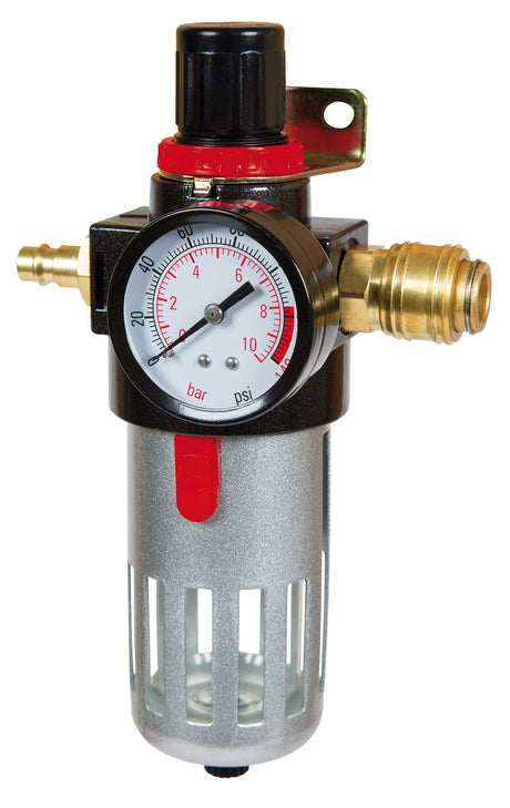Reductor de presiune cu filtru original Einhell R 3/8" (accesoriu pentru compresor, pentru aer comprimat curat, uscat, reglat, functie de filtrare, manometru integrat, reglabil pana la 8 bar) Einhell - scule electrice si unelte profesionale - BricoMart