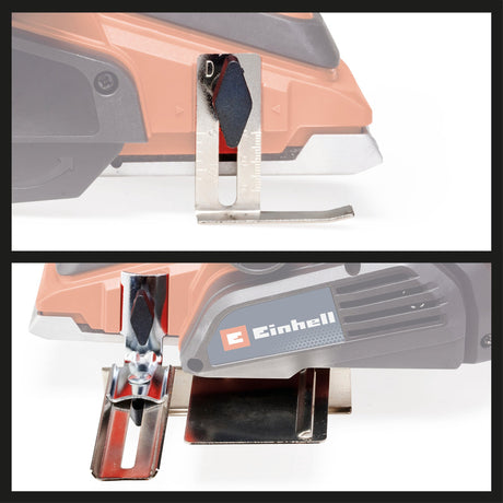 Rindea Einhell TE - PL 920, 920 wati, adancime de taiere de pana la 3,5 mm, ax cu lama mare, sabot de parcare automat, include ghidaj longitudinal, adaptor de aspirare si 2 lame reversibile TCT Einhell - scule electrice si unelte profesionale - BricoMart