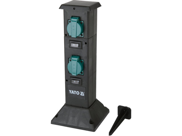 Priza de gradina stalp pp YATO YT-81274, IP44, 4 x 230 V
