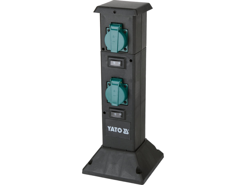 Priza de gradina stalp pp YATO YT-81274, IP44, 4 x 230 V - imagine 2