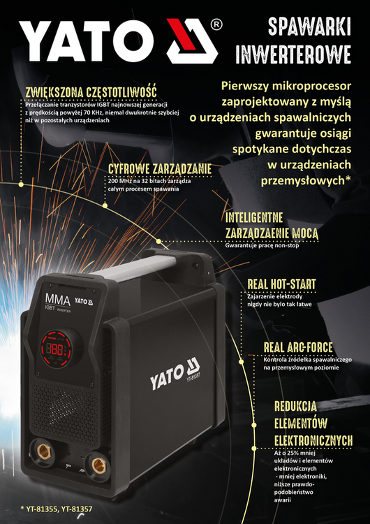 APARAT SUDURA INVERTER YATO YT-81355 MMA 140A