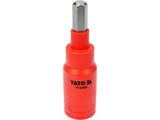 HATSZÖGŰ FEJ 8, YATO YT-21083 VDE, 3/8"-OS ADAPTERREL, 75MM 