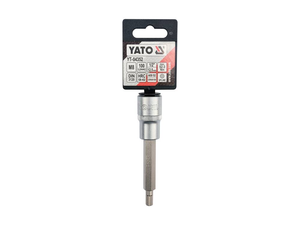 BIT SPLINE CU YATO YT-04352 ADAPTOR 1/2, M8, 100MM