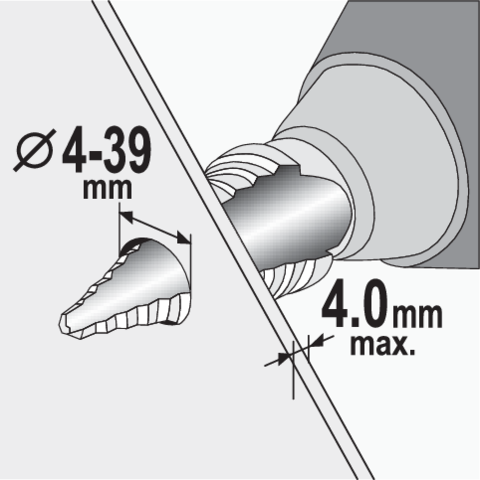 STHOR 22613 LÉPCSŐS FÚRÓ 4-39MM 