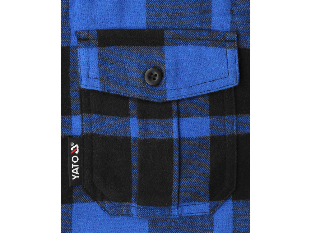 CAMASA DE FLANEL, YATO YT-78809 ALBASTRU, MARIMEA XL