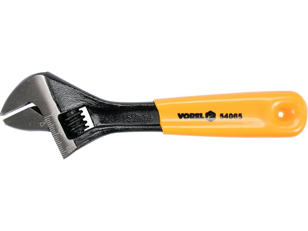 ÁLLÍTHATÓ KULCS VOREL 54065 GUMISÍTOTT FOGANTYÚ, 150MM 