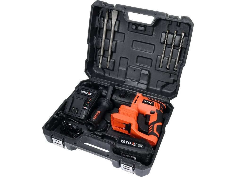 FÚRÓKALAPÁCS YATO YT-82770 AKKUMULÁTORRAL, SDS+, 18V, 2J, 1X3AH 