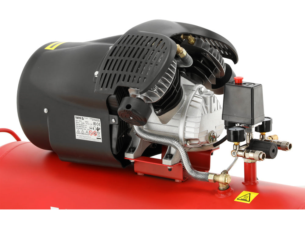 LÉGKOMPRESSZOR 100L YATO YT-23311, 2200 W (3 LE), 2850 ford./perc, 412 l/perc