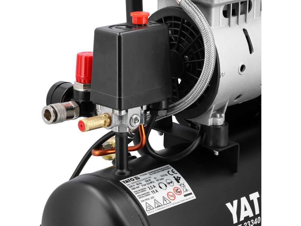 Compresor fara ulei YATO YT-23340, 6 L - imagine 7