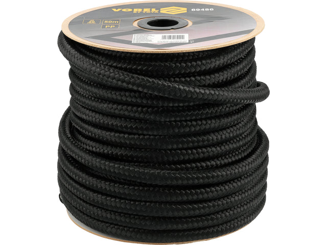 Cordelina VOREL 69486, 20 mm, 50 m negru